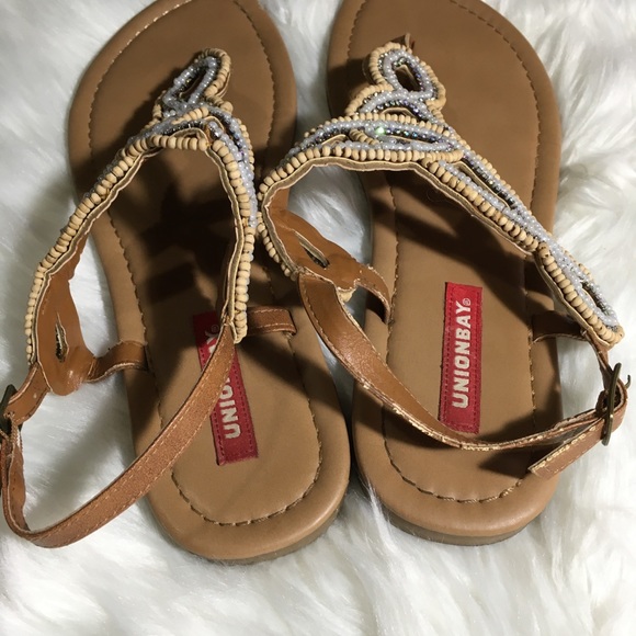 Union Bay Beaded Shell Strap Sandal - Picture 3 of 8